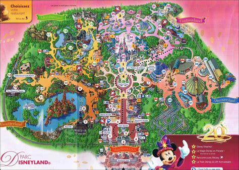 Plan Of The Park Disneyland