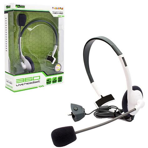 Xbox 360 Live Headset Xbox Live Chat Headset W Mic In White Small