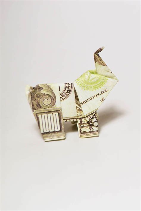 Money Elephant Origami 1 Dollar Bill Animal Tutorial Diy Folded Do You