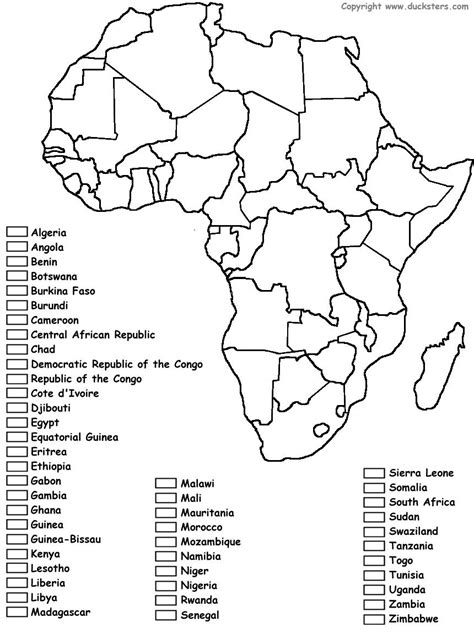 To find a coloring page, use the search box below or choose a category. 9 Best Images of Africa Map Worksheet - Africa Coloring Map, South Africa Worksheets for Kids ...