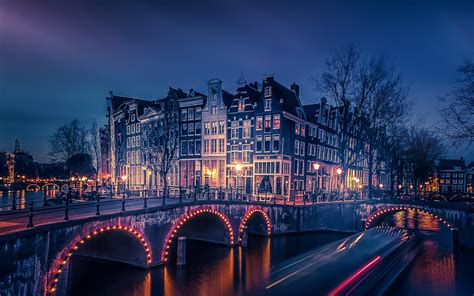 Amsterdam Night Cityscape Wallpapers Hd Wallpapers Id