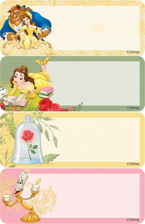 Beauty And The Beast Address Labels Costco Checks