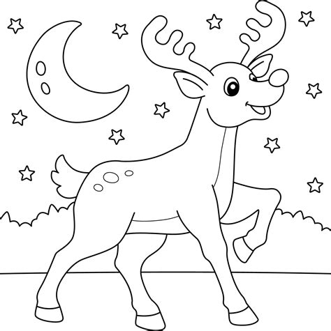 Premium Vector Christmas Santa Sleigh And Reindeer Coloring Page Vlr