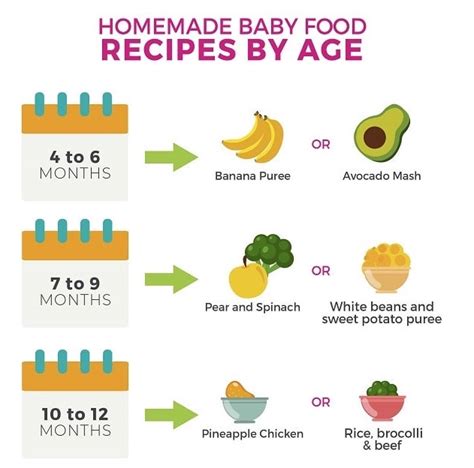 Weaning starts when babies turn 6 months old. Homemade Baby Food Recipes for 4-12 months - Actif USA