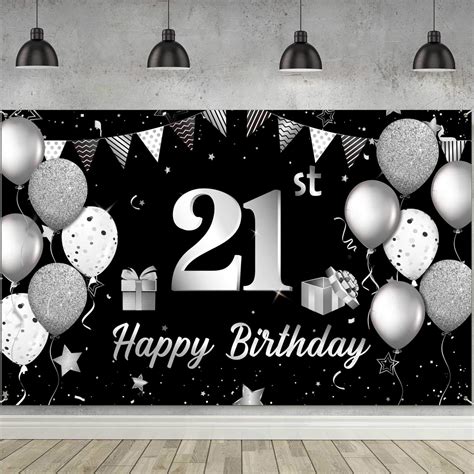 Buy Happy 21st Birthday Backdrop Banner Extra Large Fabric 21st