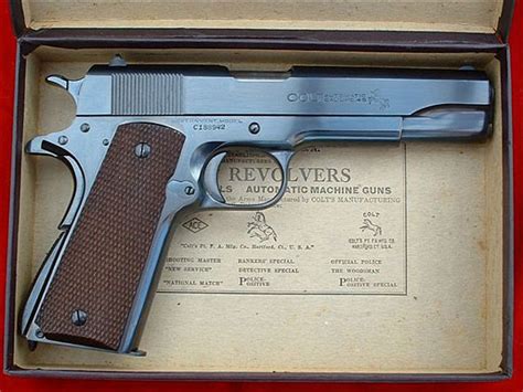 Colt Government Model 45 Acp Pistol Circa 1937 Serial Number C188942