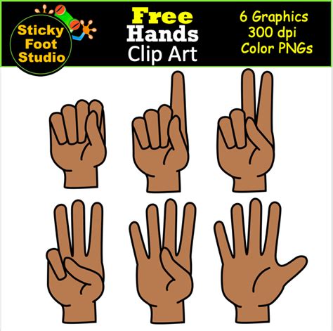 Free Counting Fingers Hand Clip Art Made By Teachers Clip Art