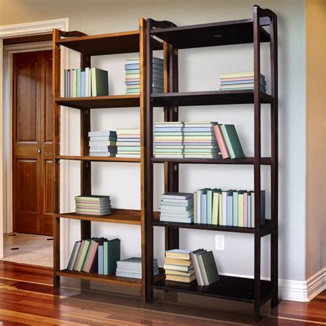 Espresso Bookcase With Doors Find The Perfect Home Furnishings At