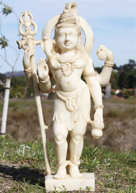 Sold White Marble Standing Shiva Statue 30 71wm92 Hindu Gods And Buddha Statues
