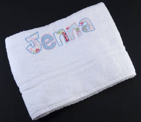 Personalised Name Embroidered Bath Towel With Cath Kidston Etsy