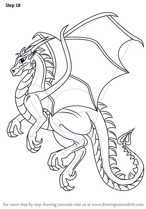 How To Draw A Dragon Dragons Step By Step