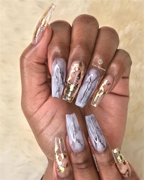 10 Perfect Marble Nail Art Elegant Look On Nails Gazzed
