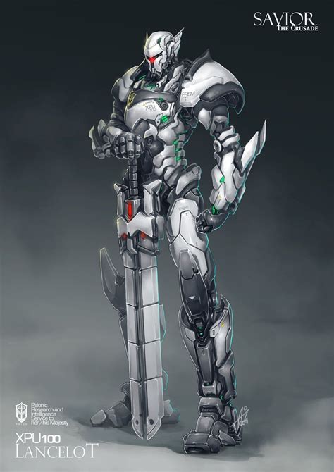 Commission Xpu100 Lancelot By Aiyeahhs On Deviantart Robot Concept Art Futuristic Armour