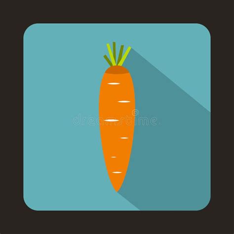 Carrot Icon In Flat Style Stock Vector Illustration Of Delicious