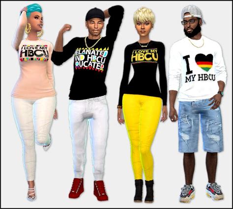 Sims 4 Cc Custom Content Hbcu Clothing Black Simmer Blacksimmer Sims4cc Discover