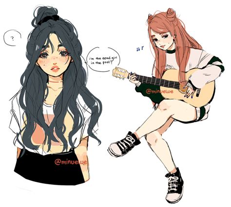 Jam Sesh By Minuewe On Deviantart Cute Art Styles Girls Cartoon Art