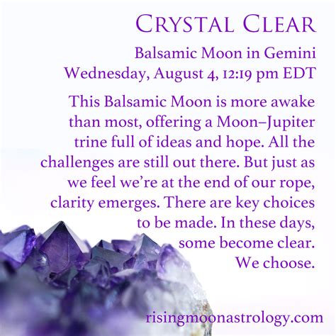 Balsamic Moon In Gemini Crystal Clear Rising Moon Astrology