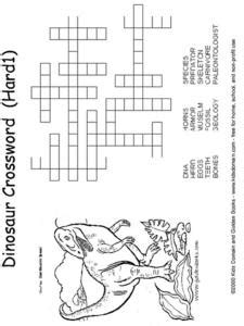 Spend more time focusing on your courses and less time on preparing materials—simply find it. Dinosaur Crossword Puzzle-- Hard Worksheet for 4th - 5th ...