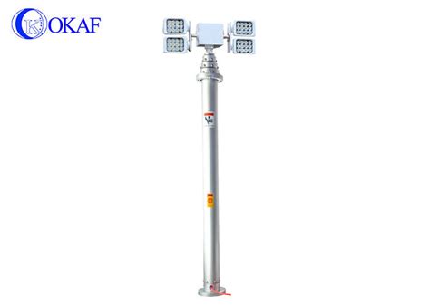 8m Aluminum Alloy Truck Mounted Led Light Tower Mobile Pneumatic Mast