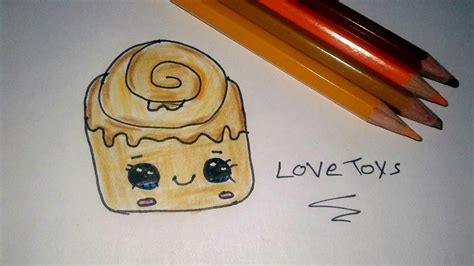 How To Draw A Cinnamon Roll Cute And Easy Draw So Cute Food Drawings