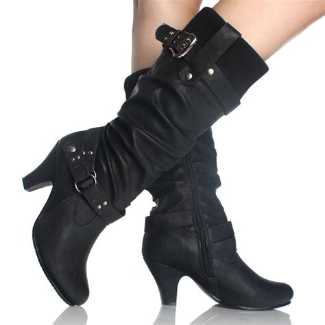 20 Black Boots With Buckles Womens Homyhomee