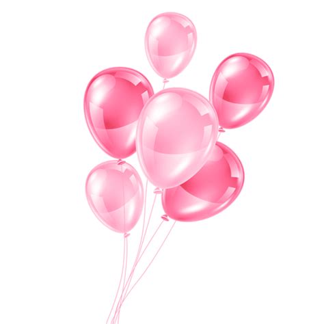 Metallic Pink Balloons Transparent Image Png Arts