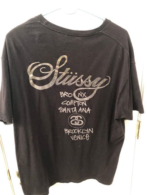 Stussy Stussy Worldwide Tour T Shirt Hip Hop Style Streetwear Grailed
