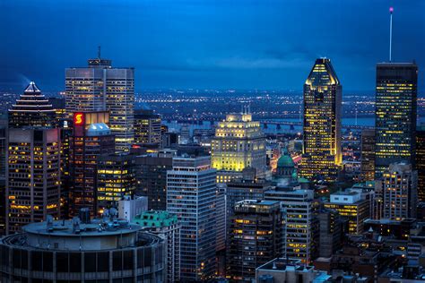 Montreal Cityscape The Montreal Skyline After Dusk As Seen Flickr