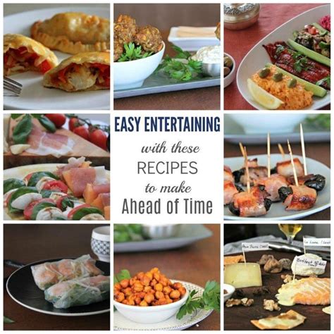 If you've got a party, either formal or informal, and you don't know. Prepare Ahead Entertaining / Easy Entertaining with these ...