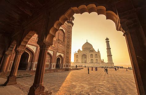 Download Uttar Pradesh Arch India Agra Man Made Taj Mahal Hd Wallpaper