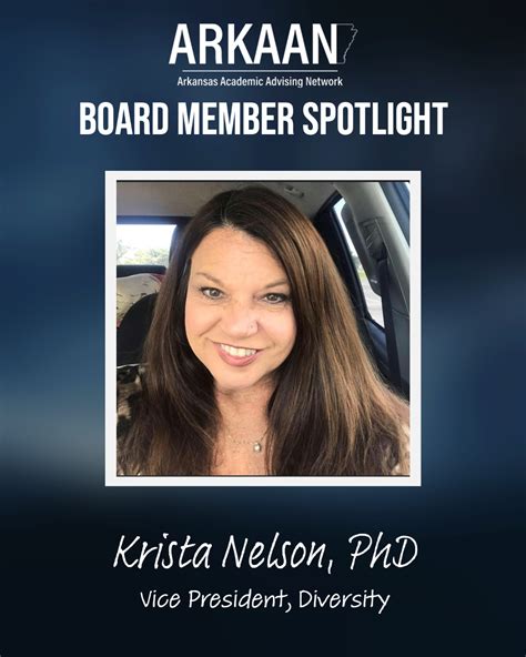 Board Member Spotlight Dr Krista Nelson Arkansas Academic Advising