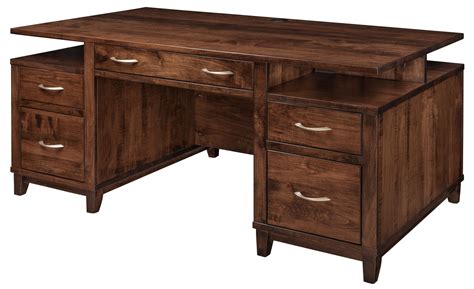 Integra Executive Desk Amish Solid Wood Desks Kvadro Furniture