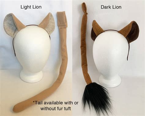 Lion Ears And Tail Lion Ears With Tail Lion Costume Lioness Etsy