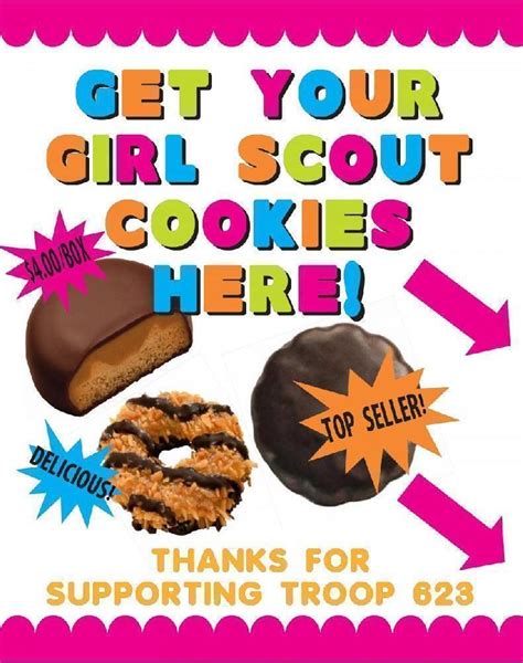 Make A Get Your Girl Scout Cookie Poster Girl Scout Cookie Sales