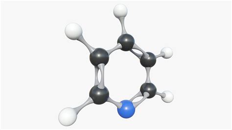 3d Pyridine Molecule With Pbr 4k 8k Model Turbosquid 1945521