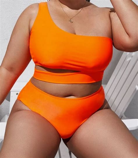 Plus Size Swimwear Sexy Two Piece Swimsuit High Waisted Etsy