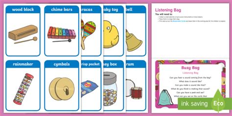 Listening Bag Busy Bag Prompt Card And Resource Pack