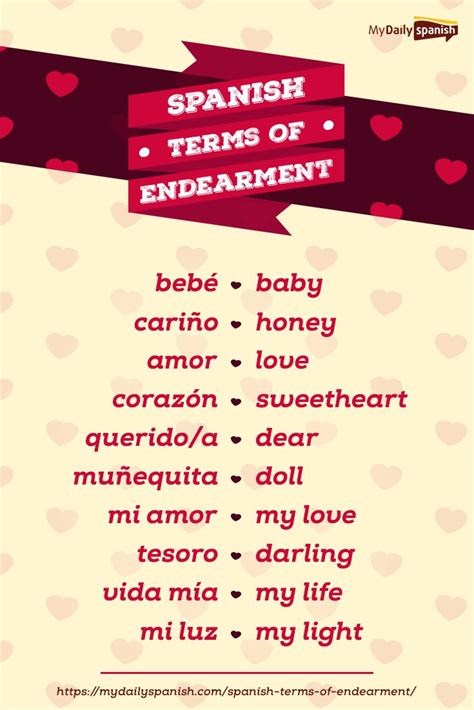 80 Spanish Terms Of Endearment To Call Your Loved Ones Pdf
