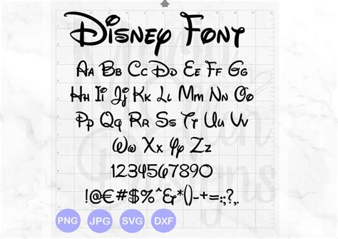 Disney Font Svg Disney Alphabet Svg Disney Svg Walt Disney Etsy