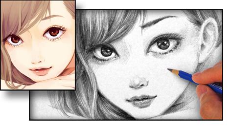 How to draw a realistic face | drawing tutorial part 1: How to Draw an Anime Face - YouTube