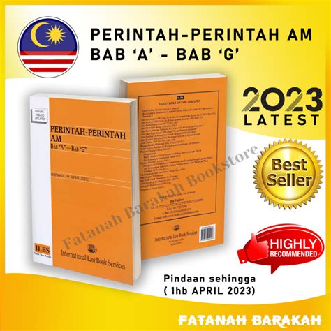 Latest Perintah Perintah Am Bab “a” Bab “g” Hingga 1hb April 2023