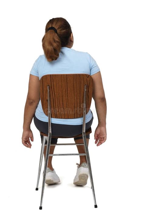 252 Woman Sitting Chair Back View Full Image Stock Photos Free