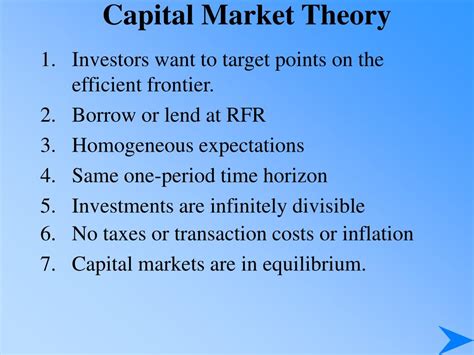 Ppt Capital Market Theory Powerpoint Presentation Free Download Id