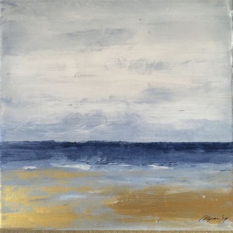 Original Abstract Beach Seascape Painting Acryl Canvas By Myrabohnen On