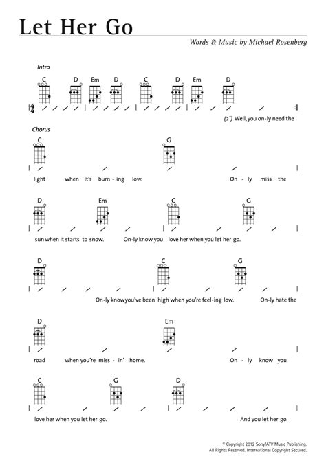 Let Her Go Chords Easy Sheet And Chords Collection