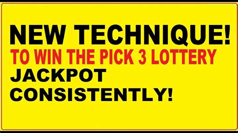 New Technique To Win The Pick 3 Lottery Jackpot Consistently Youtube