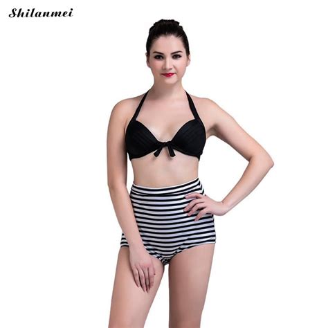 Polyester Plus Size Bikinis High Waist Swimwear Sexy Slimming Beachwear