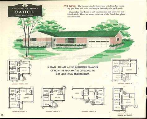 Factory Built Houses 28 Pages Of Lincoln Homes From 1955 Mid Century