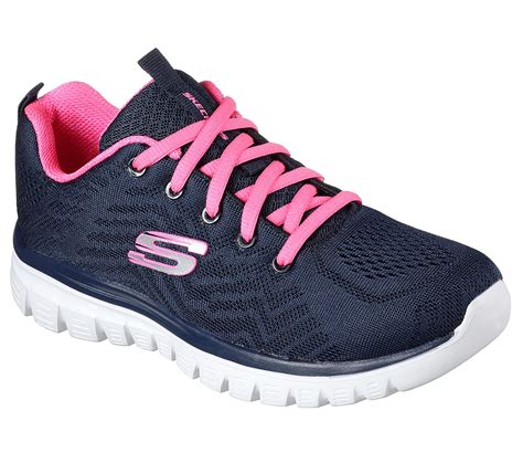 Skechers - 12615 (Navy/Hot Pink) - Briggs Shoes Morecambe