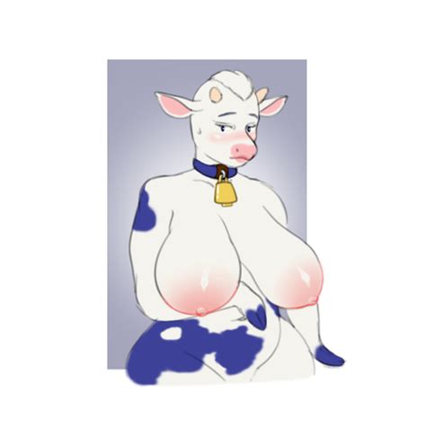 Rule 34 Anthro Big Breasts Blush Bovine Breasts Cattle Collar Cowbell